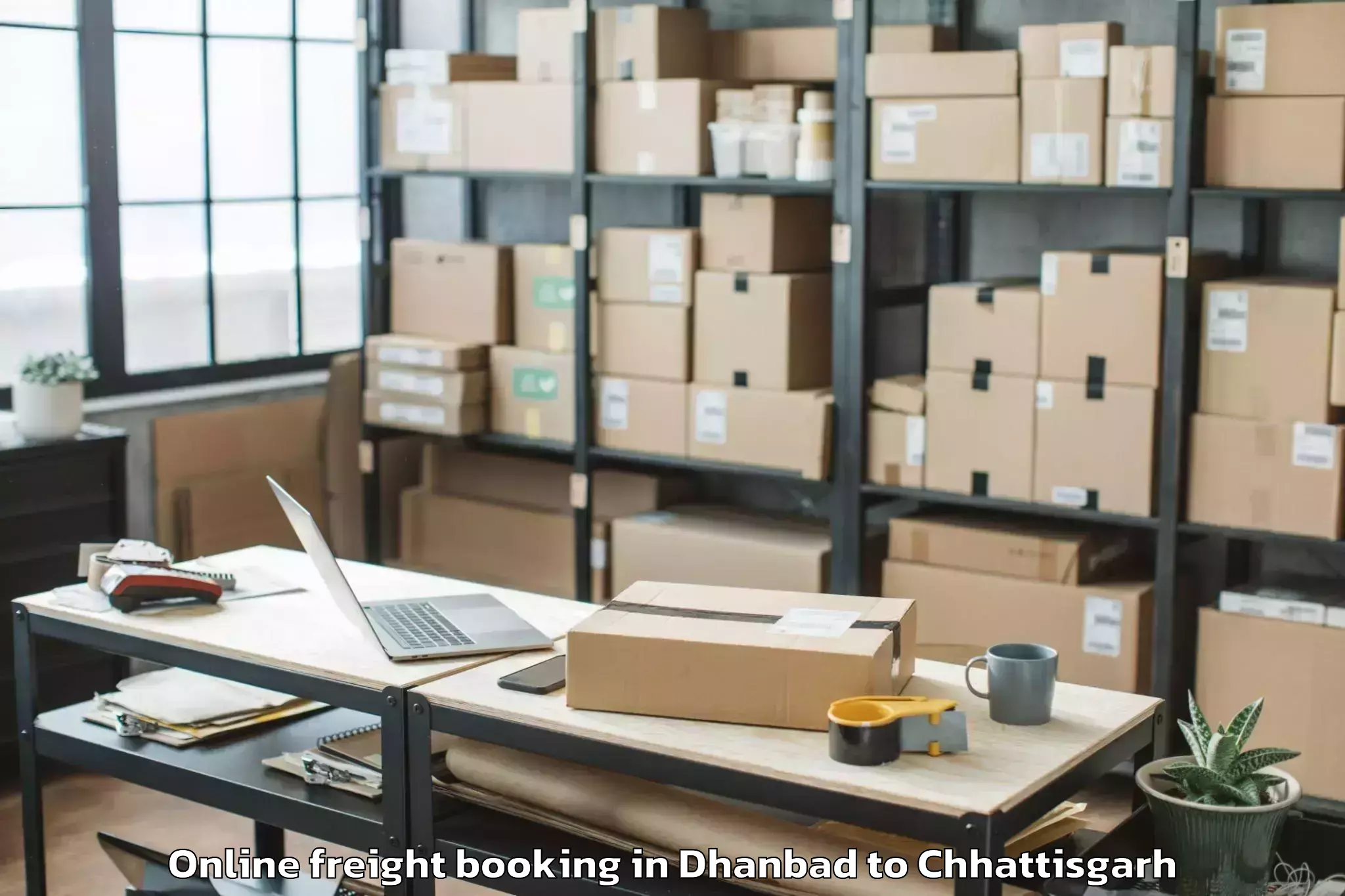 Discover Dhanbad to Chakarbhatha Online Freight Booking